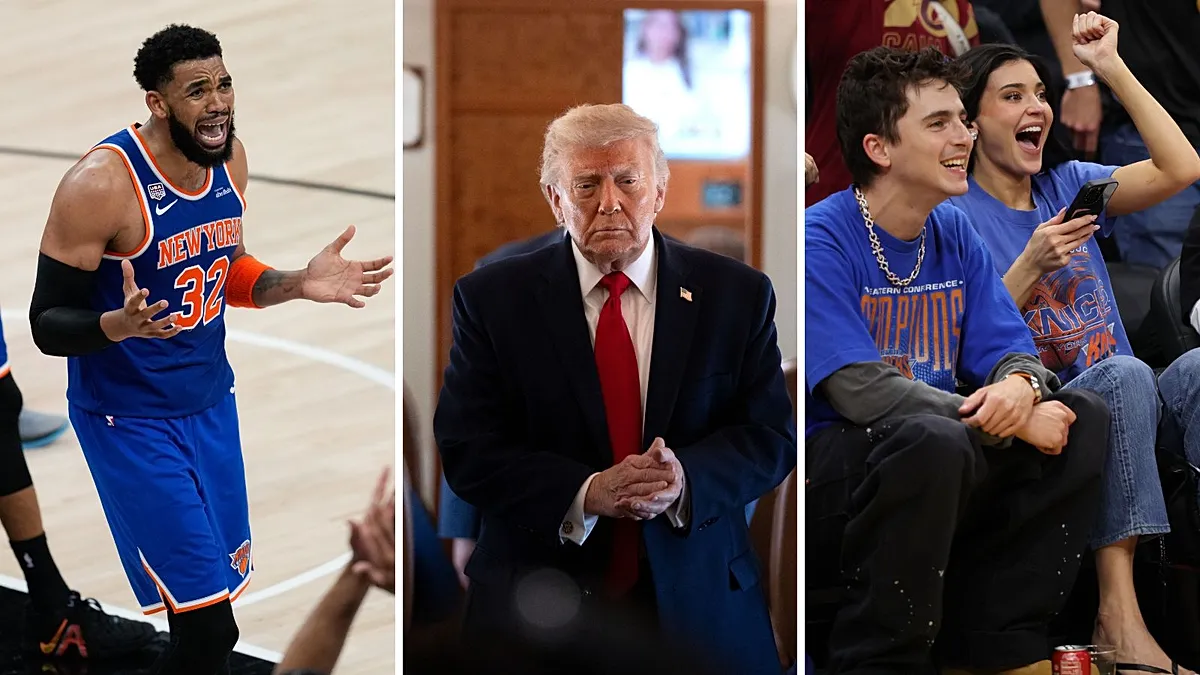 The NBA Finals are back at Madison Square Garden and Donald Trump is crashing the party
