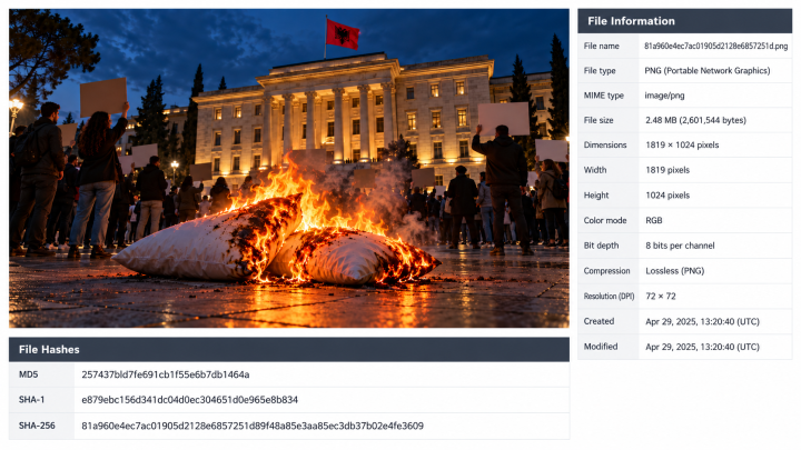 Tensions rise in Albania as protesters burn symbolic pillows outside prime minister’s office