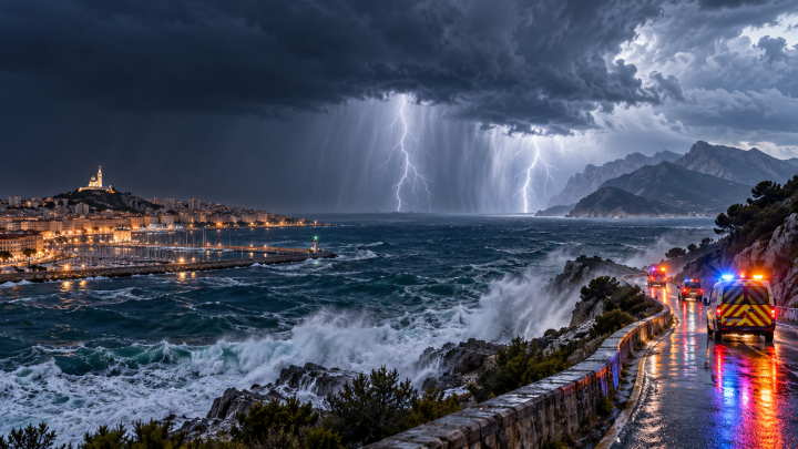 Severe weather in southern France: one dead near Marseille, one missing in Corsica