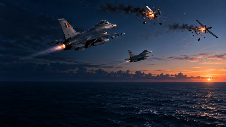 Romanian F-16s shoot down two drones over Black Sea, authorities say