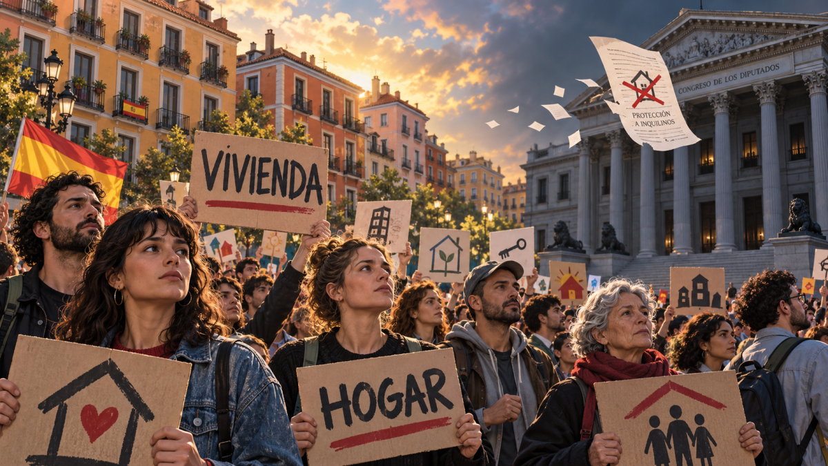 Spain faces housing protests in more than 50 cities after parliament rejects tenant protections
