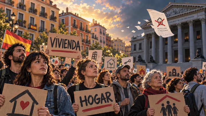 Spain faces housing protests in more than 50 cities after parliament rejects tenant protections