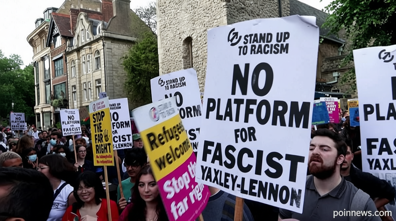 Video. UK: Tommy Robinson’s Oxford Union debate sparks protests and free speech backlash