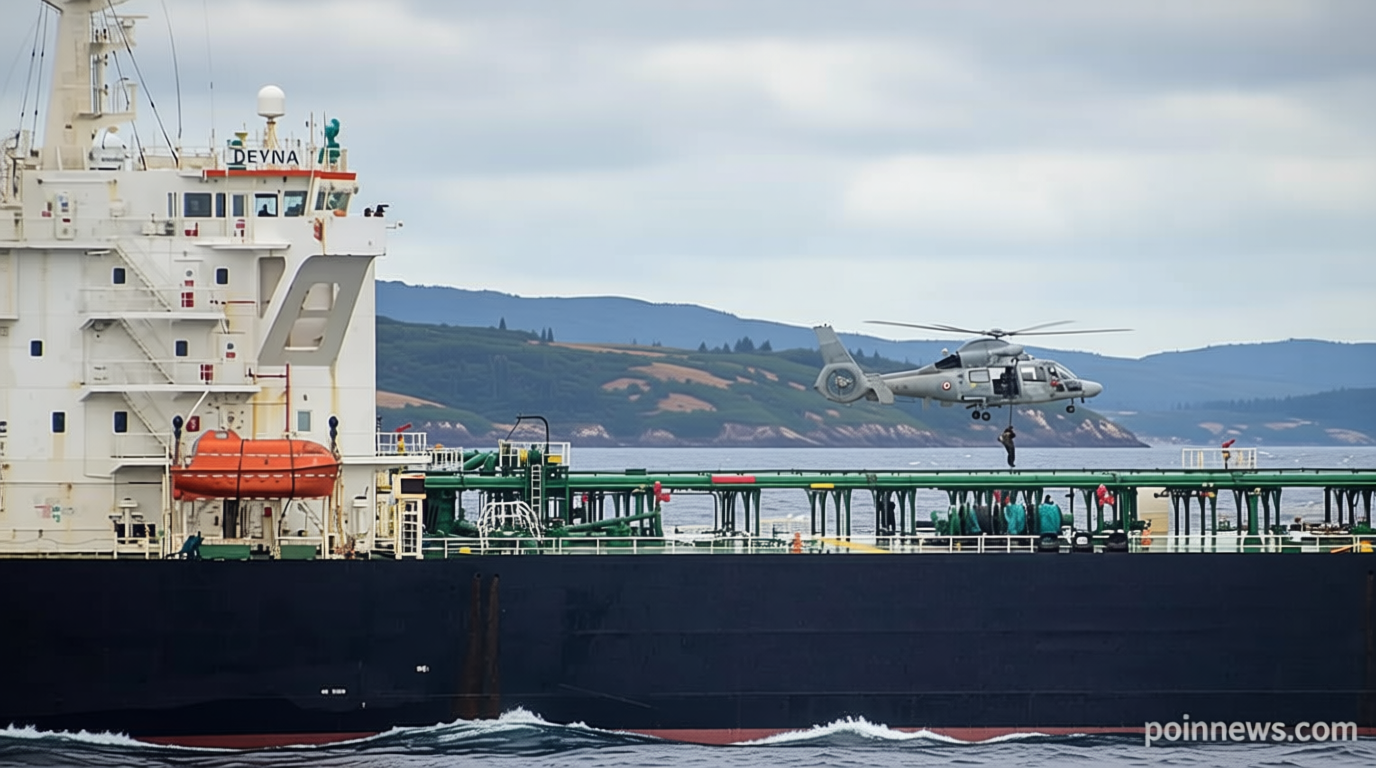 France and allies intercept suspected Russian shadow fleet tanker, Macron says