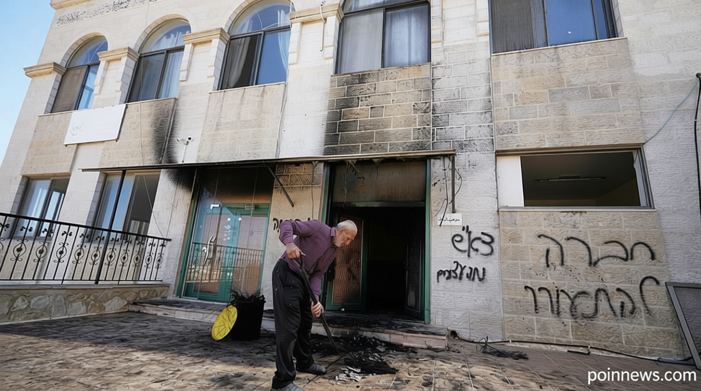 Video. Israeli settlers torch mosque in West Bank village of Jiljilya