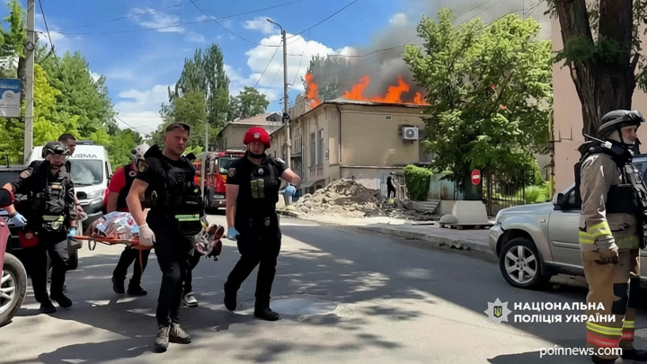 Video. Ukraine: Zaporizhzhia ablaze after Russian missile and drone attack leaves at least nine hurt