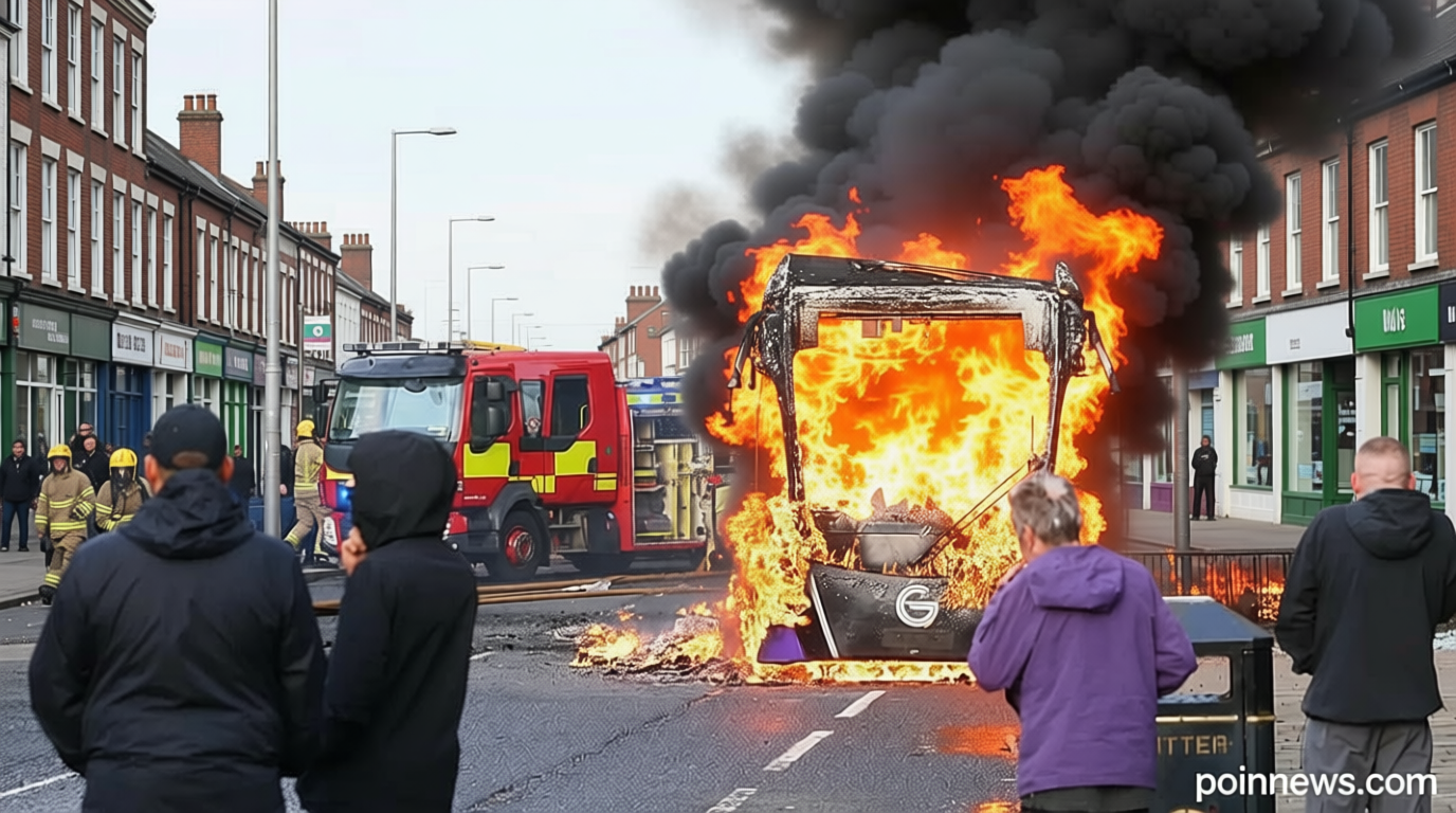 Vehicles set ablaze as anti-immigration protests break out in Belfast following stabbing