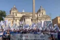 Thousands of Italian military and police personnel march in Rome over pay and pensions