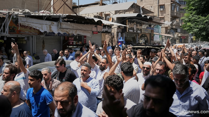 Mourners in Damascus bury cafe bomb blast victims as officials promise justice