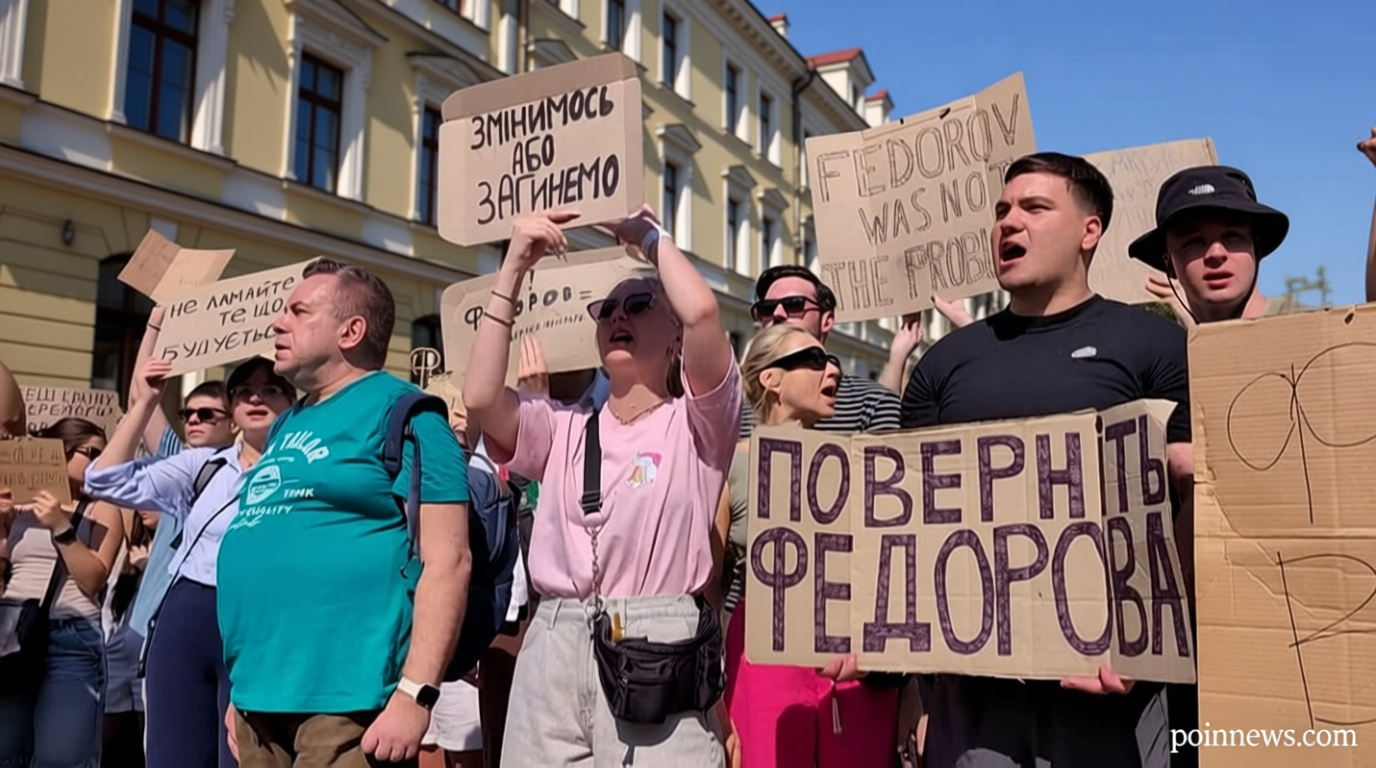 Video. Kyiv protesters rally after Zelenskyy sacks defence minister Fedorov