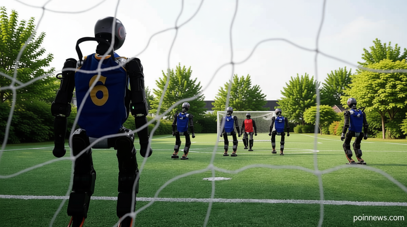 Video. Humanoid robots showcase football skills