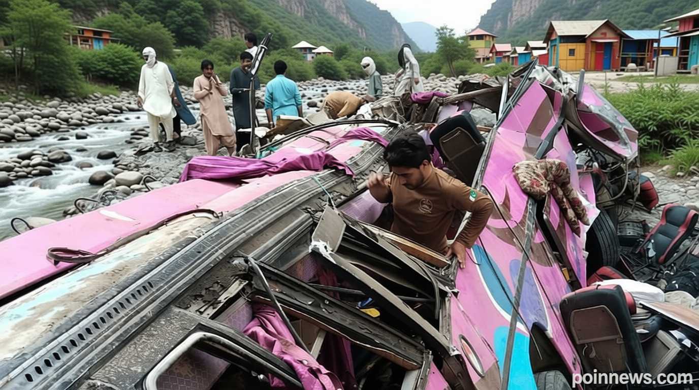 Overcrowded bus plunges into ravine in southwest Pakistan, killing 40 passengers