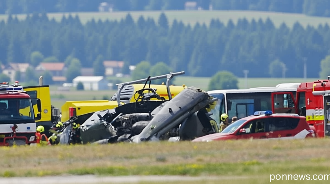One dead and four injured after Czech military helicopter crashes at air base
