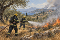 Firefighters scramble to contain fires outside Athens before high winds return