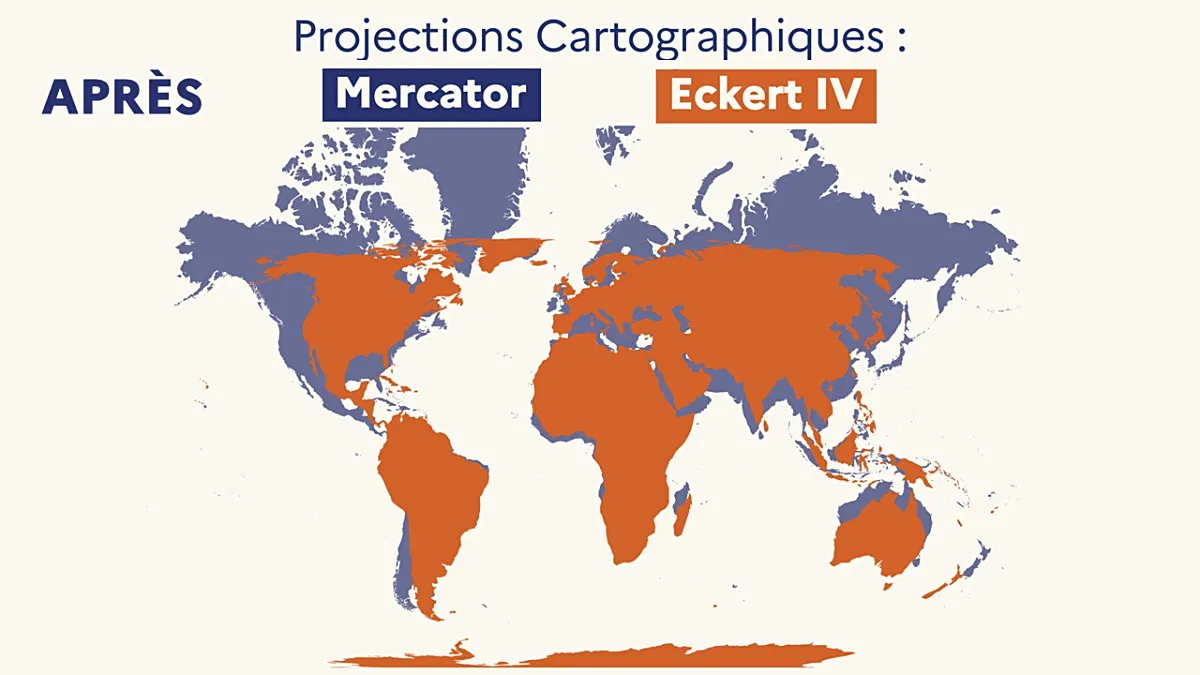 Paris drops Mercator projection: France now looks smaller on world maps