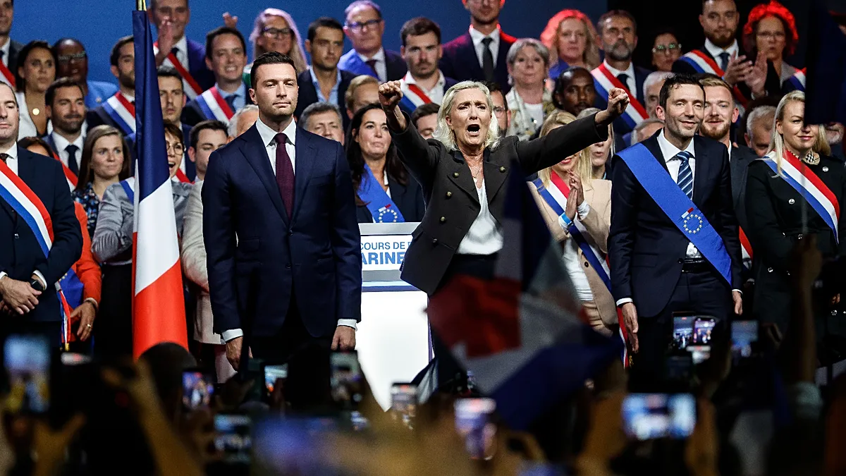 Le Pen vows to put French citizens first, tackle housing and cost-of-living crisis at first campaign speech