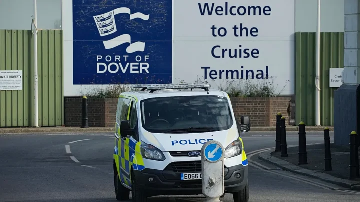 ‘Protest’ at Port of Dover causes delays to ferry services as masked men descend on the town